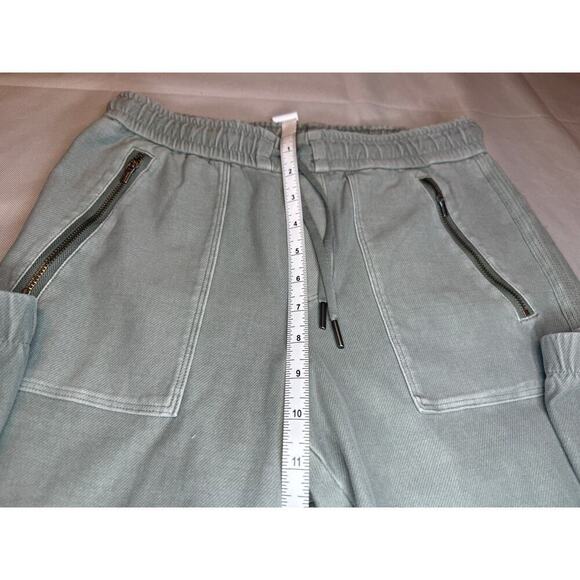 2/$35 ATHLETA Farallon Joggers 2 Pant Sage Green Casual Activewear Ankle Zip - Picture 4 of 7